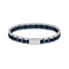 Boss Βραχιόλι με Ασημί Μπλε Μπρασελέ