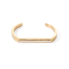 Bangle Cuff Square Stripes gold-white