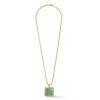 Necklace Amulet Spikes Square Aventurine gold-green