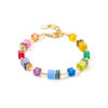 GeoCUBE® Iconic Layer bracelet gold-rainbow