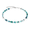 GeoCUBE® Iconic necklace Teal silver