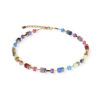 GeoCUBE® Iconic necklace Festive gold-multicolour