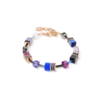 GeoCUBE® Iconic bracelet Blue Moon rose gold