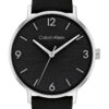 Calvin Klein Ανδρικό Ρολόι με Μαύρο Δερμάτινο Λουράκι