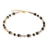 GeoCUBE® necklace Onyx black-gold